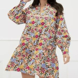 Eloquii Elements Multicolor Floral mini dress